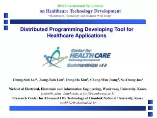 Distributed Programming Developing Tool for Healthcare Applications
