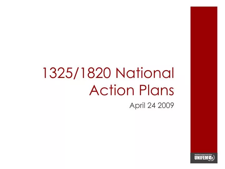 1325 1820 national action plans