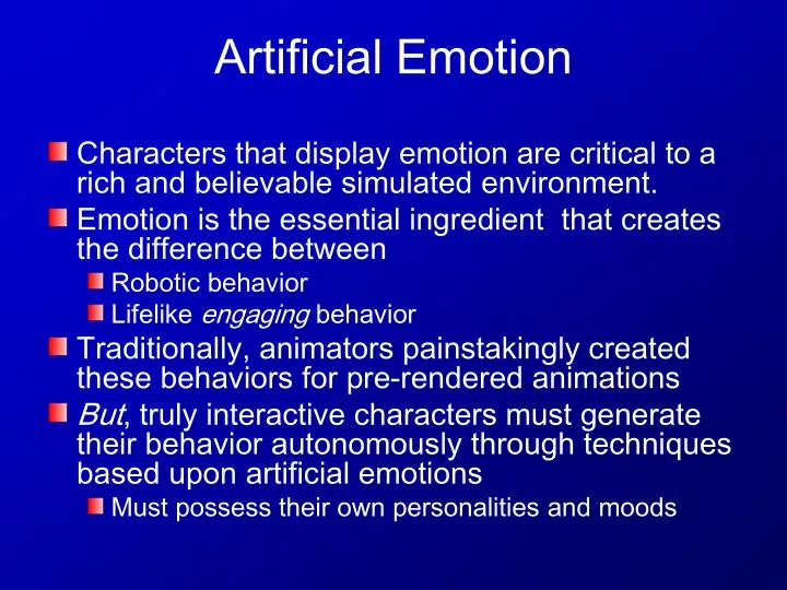 artificial emotion
