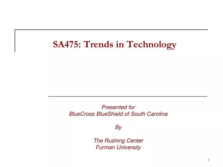 sa475 trends in technology