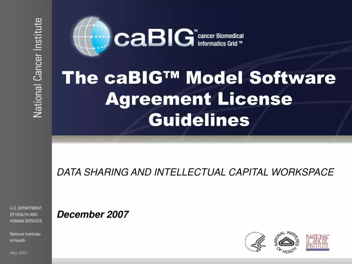 the cabig model software agreement license guidelines