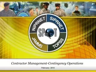 Contractor Management-Contingency Operations