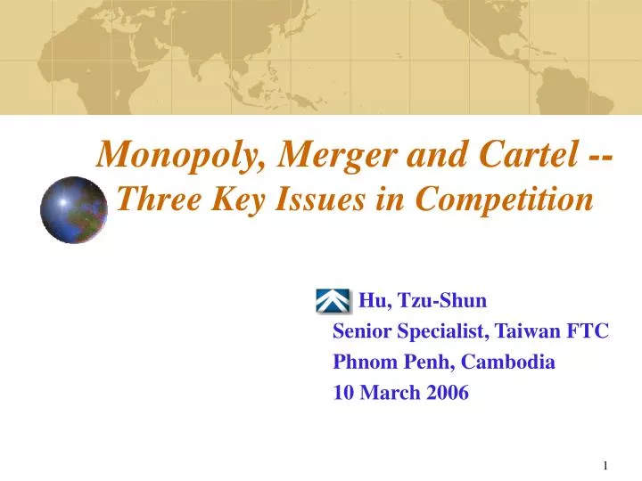 monopoly merger and cartel three key issues in competition