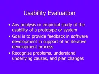 Usability Evaluation