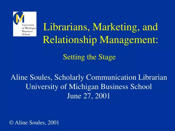 librarians marketing and relationship management