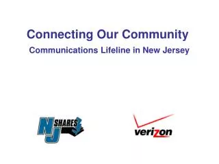 Connecting Our Community Communications Lifeline in New Jersey