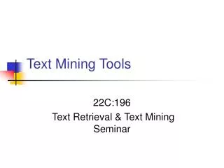 Text Mining Tools