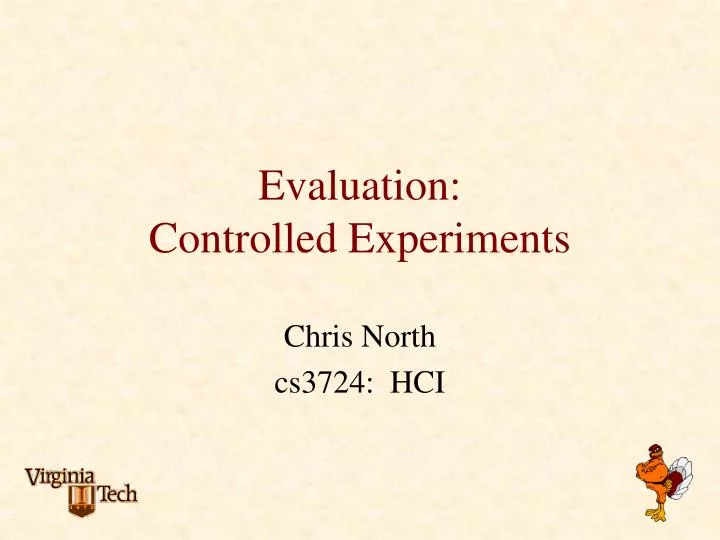 evaluation controlled experiments