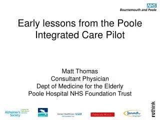 Early lessons from the Poole Integrated Care Pilot