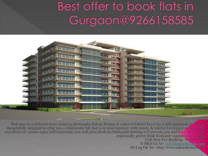 best offer to book flats in gurgaon@9266158585
