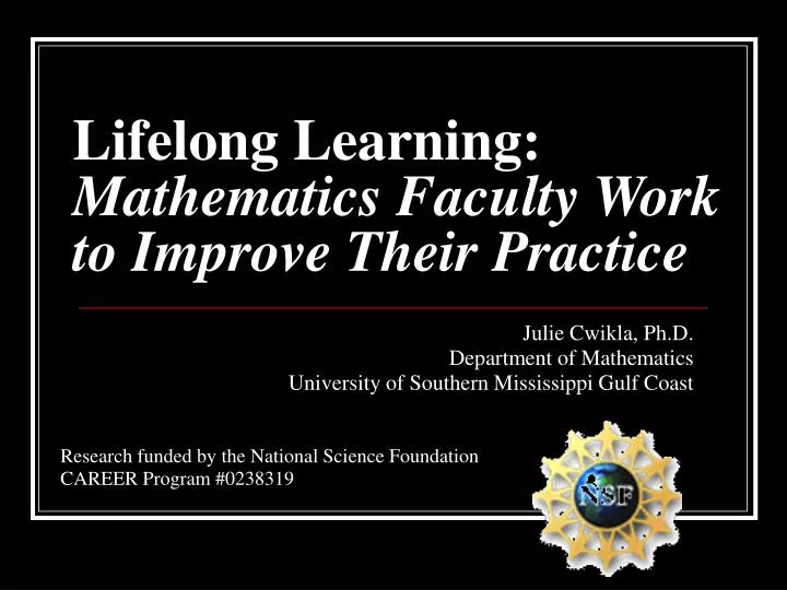 lifelong learning mathematics faculty work to improve their practice