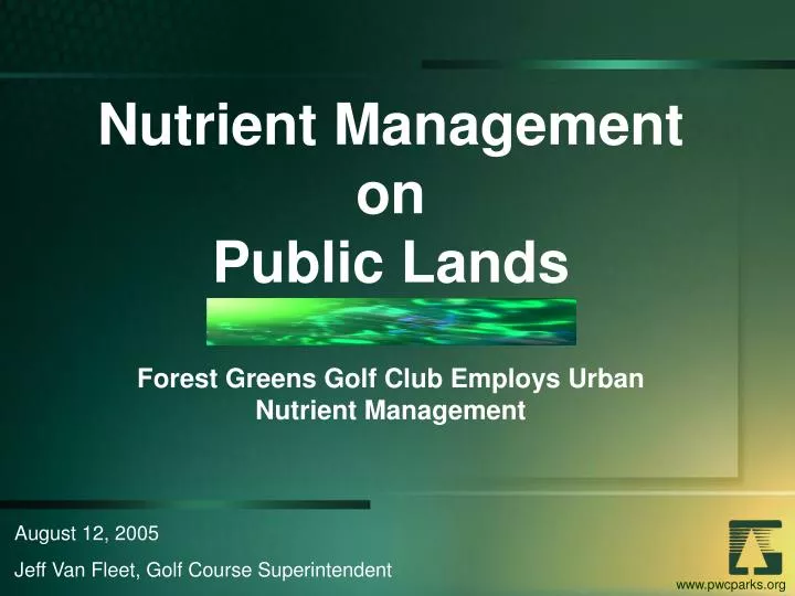 nutrient management on public lands