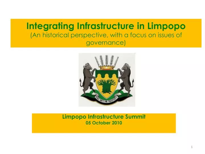 limpopo infrastructure summit 05 october 2010
