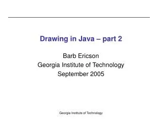 Drawing in Java – part 2