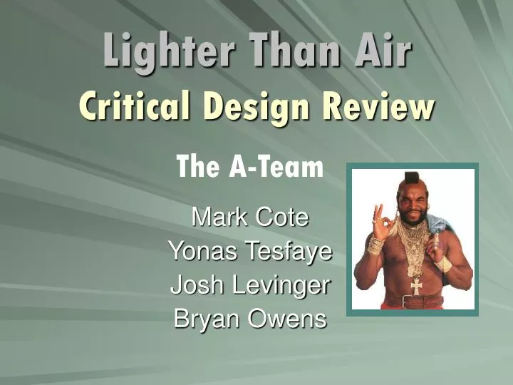 lighter than air critical design review