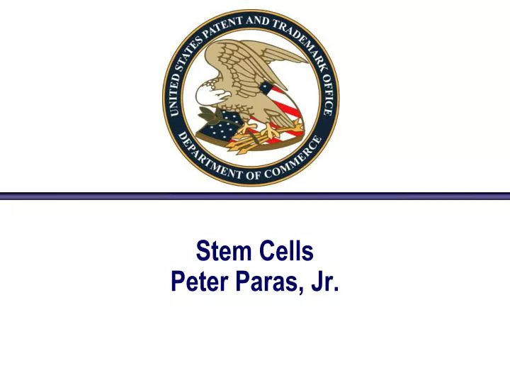 stem cells peter paras jr