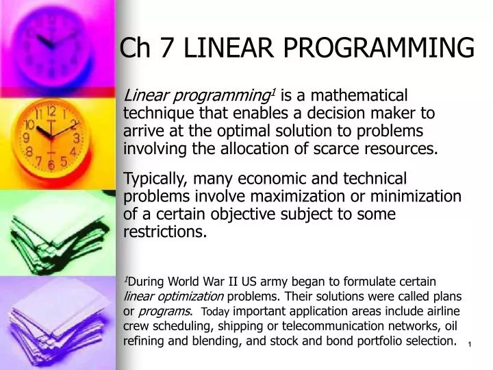 ch 7 linear programming