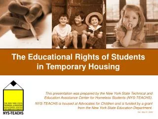 The Educational Rights of Students in Temporary Housing