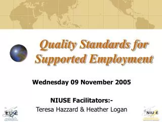 Quality Standards for Supported Employment