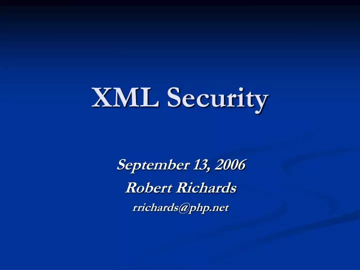 xml security