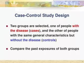Case-Control Study Design