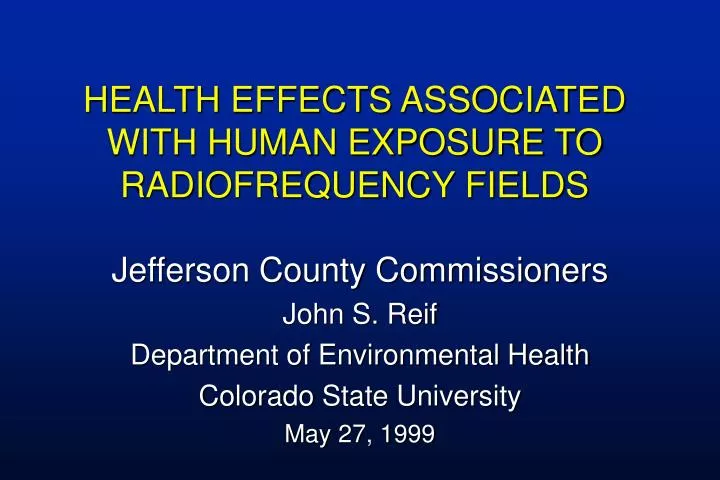 health effects associated with human exposure to radiofrequency fields