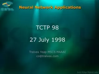 Neural Network Applications