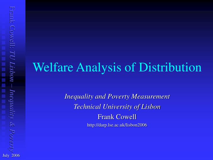 welfare analysis of distribution