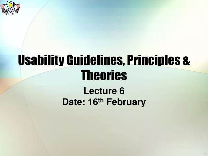 usability guidelines principles theories