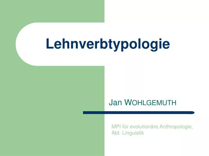 lehnverbtypologie