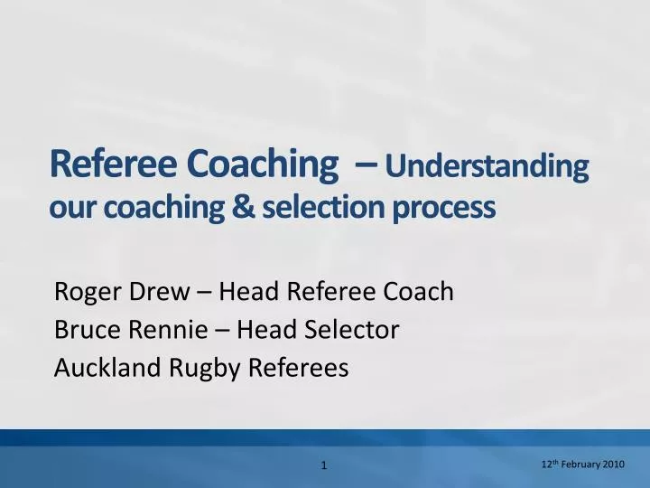 referee coaching understanding our coaching selection process