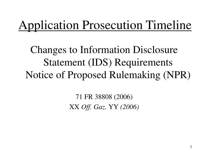 application prosecution timeline