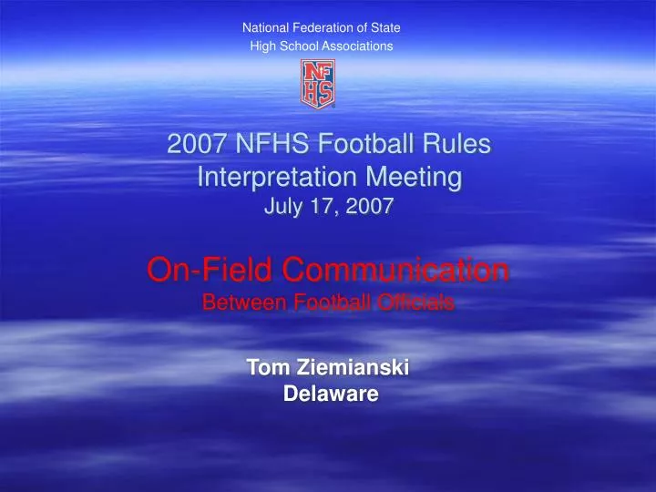 on field communication between football officials