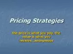 Pricing Strategies - slide 1