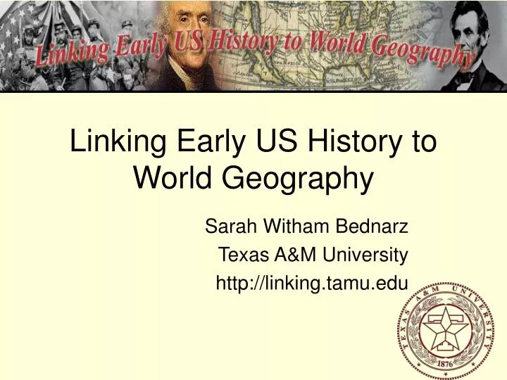 linking early us history to world geography