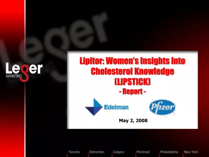lipitor women s insights into cholesterol knowledge lipstick report