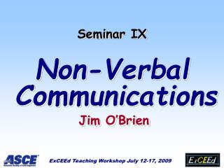 Seminar IX Non-Verbal Communications
