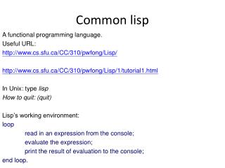 Common lisp