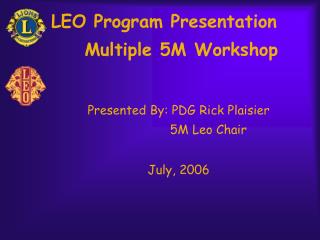 LEO Program Presentation