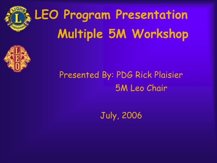 leo program presentation
