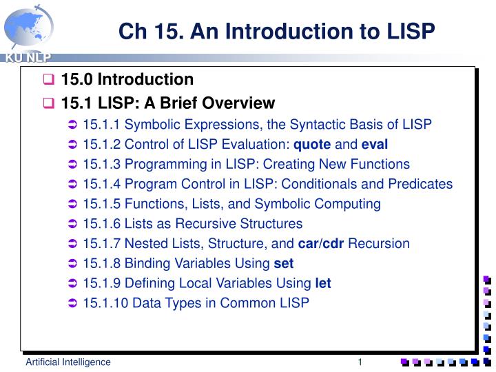 ch 15 an introduction to lisp
