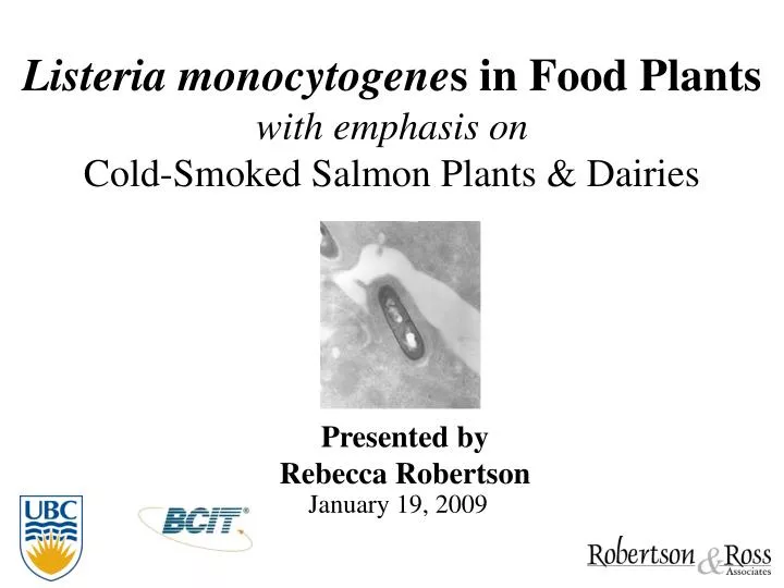listeria monocytogene s in food plants with emphasis on cold smoked salmon plants dairies