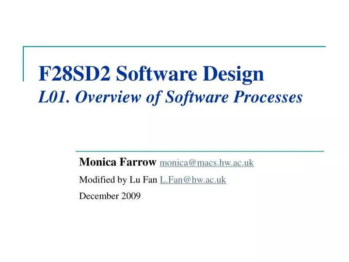 f28sd2 software design l01 overview of software processes
