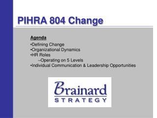 PIHRA 804 Change