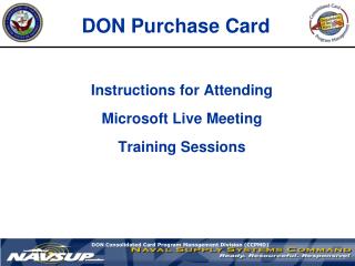 Instructions for Attending Microsoft Live Meeting Training Sessions