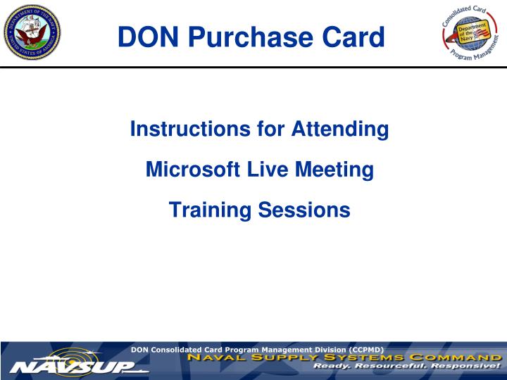 instructions for attending microsoft live meeting training sessions