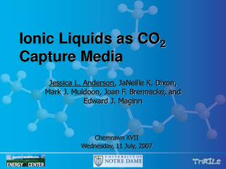 Ionic Liquids as CO 2 Capture Media