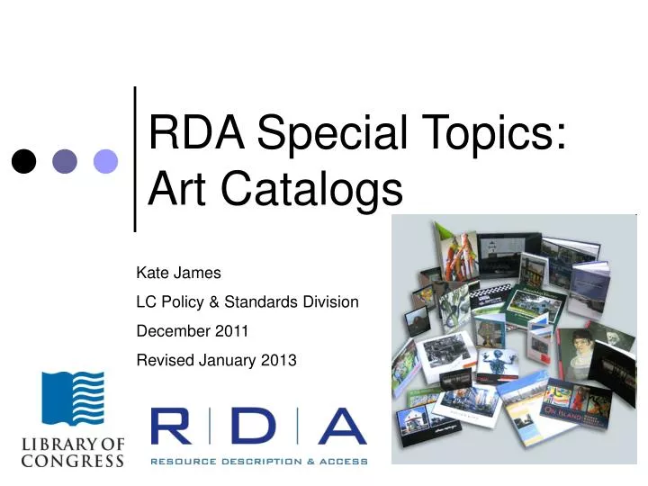 rda special topics art catalogs