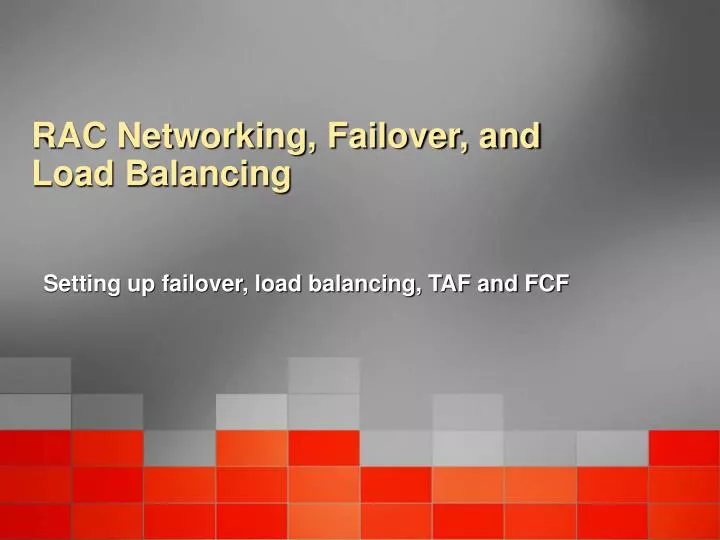 rac networking failover and load balancing