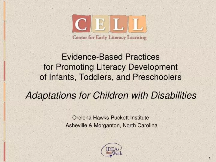 evidence based practices for promoting literacy development of infants toddlers and preschoolers